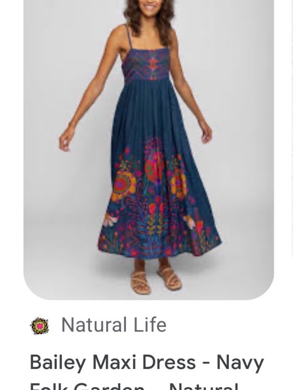 Natural life Bailey Navy PINK blue yellow Floral Maxi Dress with pockets SMALL - Picture 2 of 6